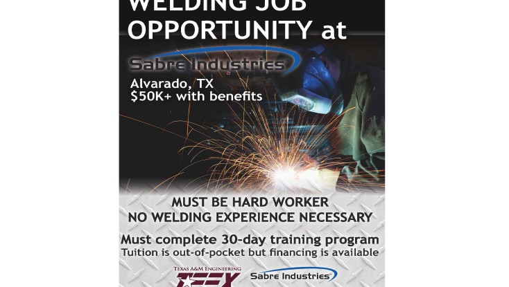 Welding Job Opportunity in Alvarado, TX